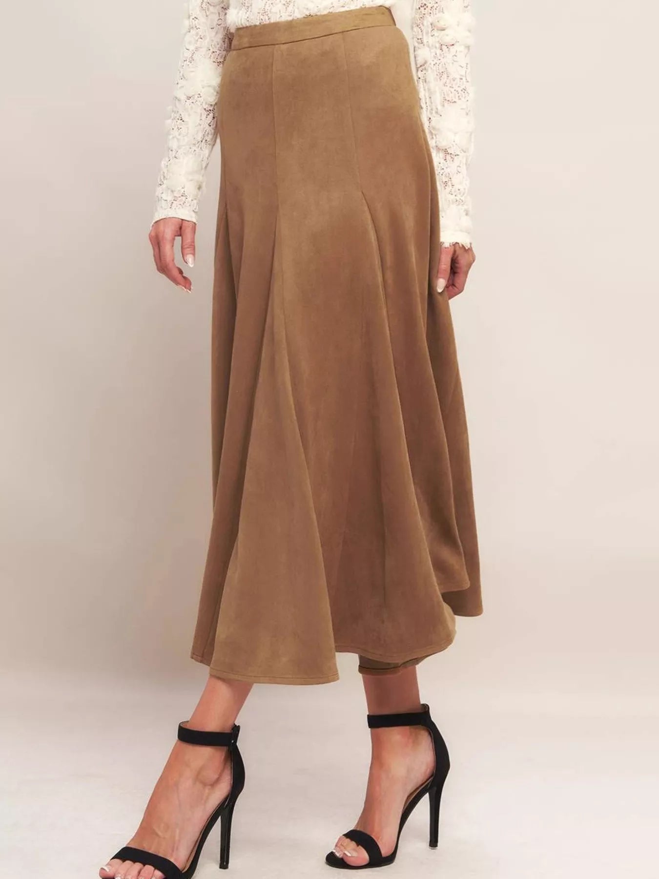 Flowy A-Line Midi Skirt – Elegant & Comfortable Women's Skirt