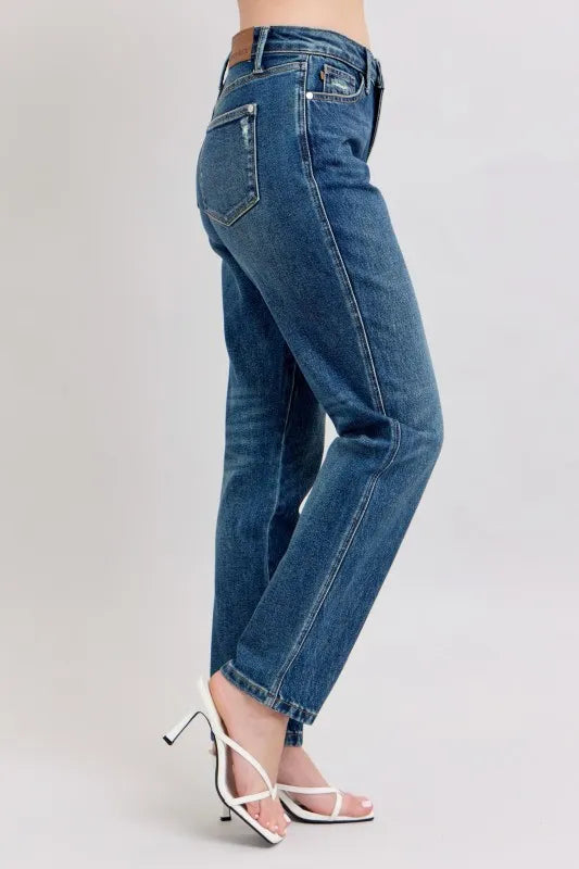 High Waisted Rigid Magic Judy Blue Full Size Straight Leg Jeans