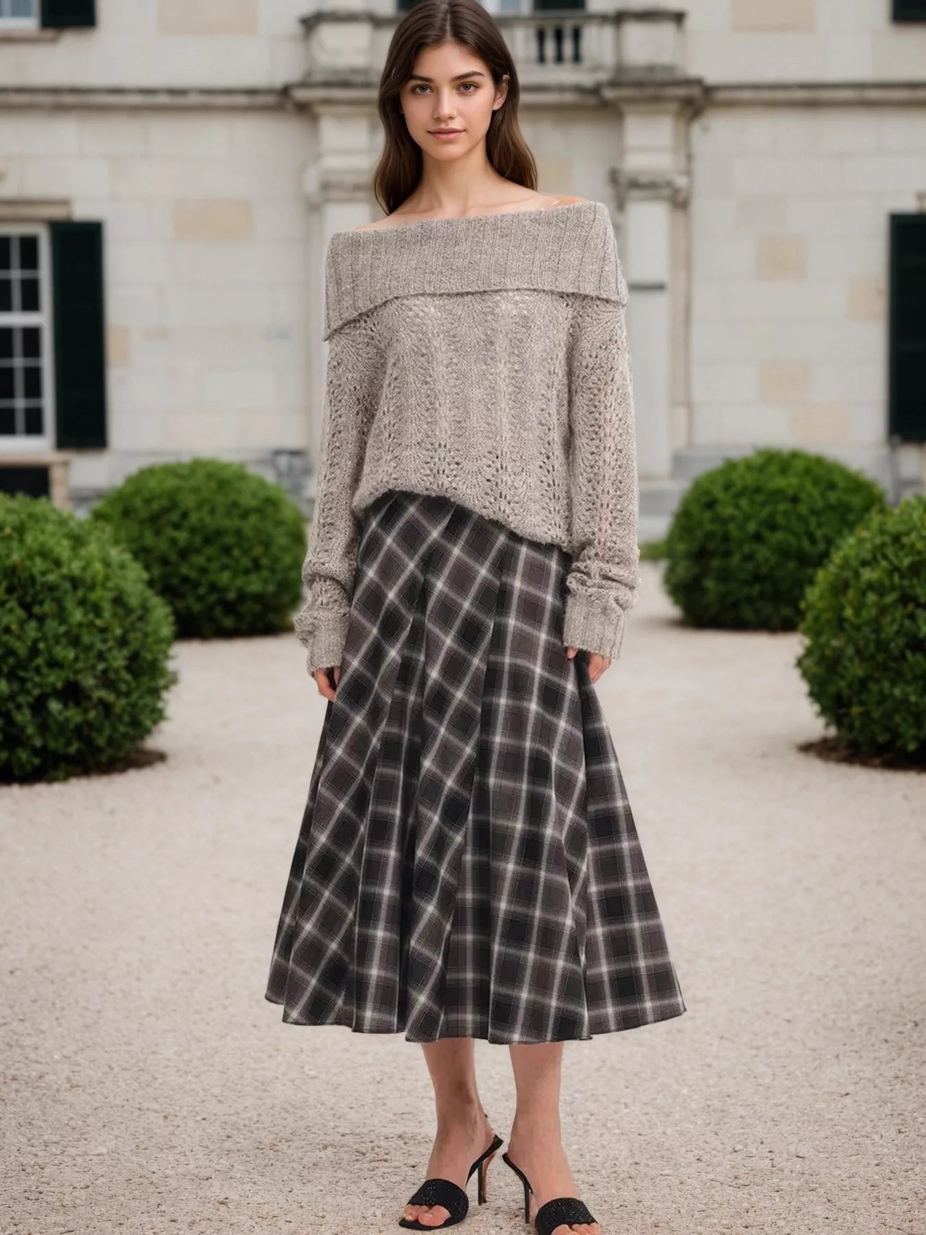 Plaid Midi Skirt | Chic Women’s Fashion for Work, Weekend & More
