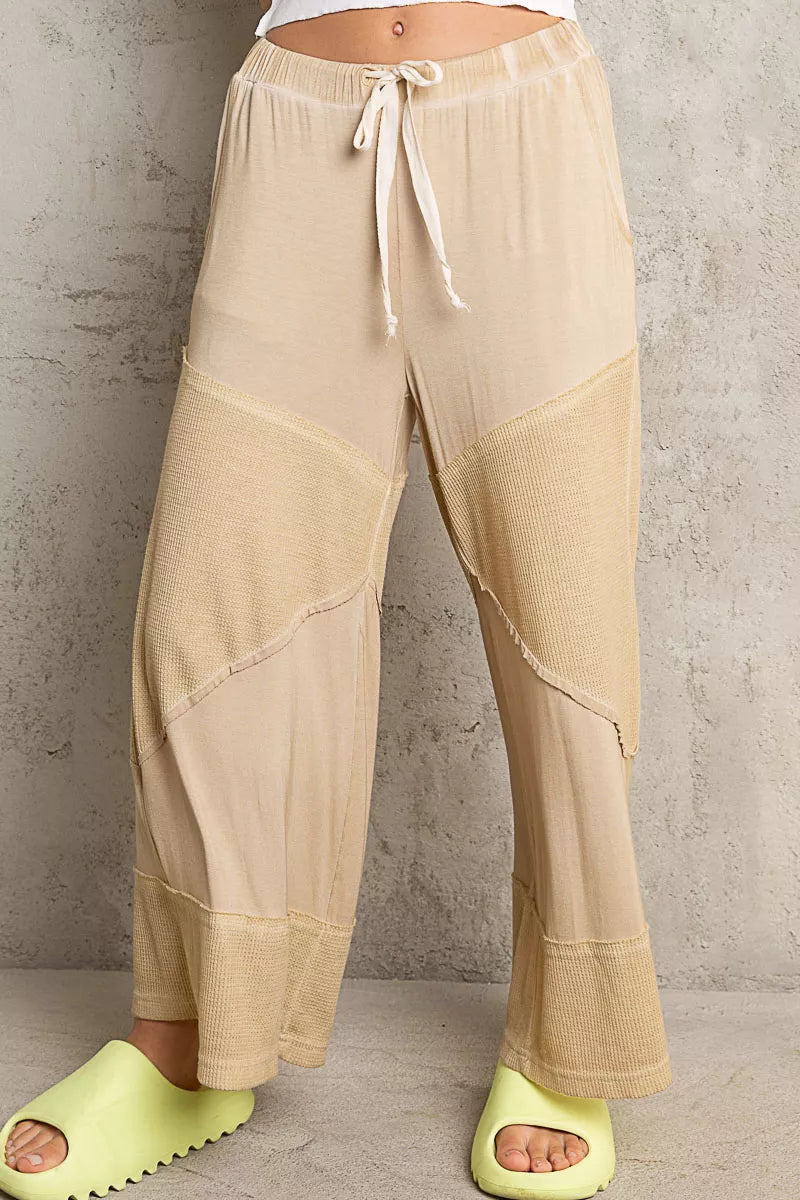 POL Elastic Waistband Wide Leg Pants with Drawstring | Women’s Style