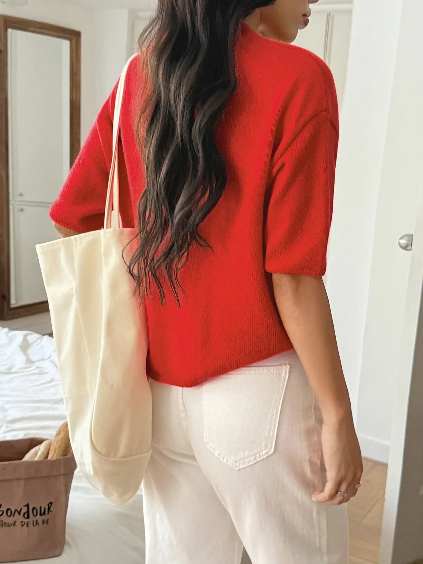 Ribbed Hem Round Neck Sweater | Classic, Cozy & Effortless Style