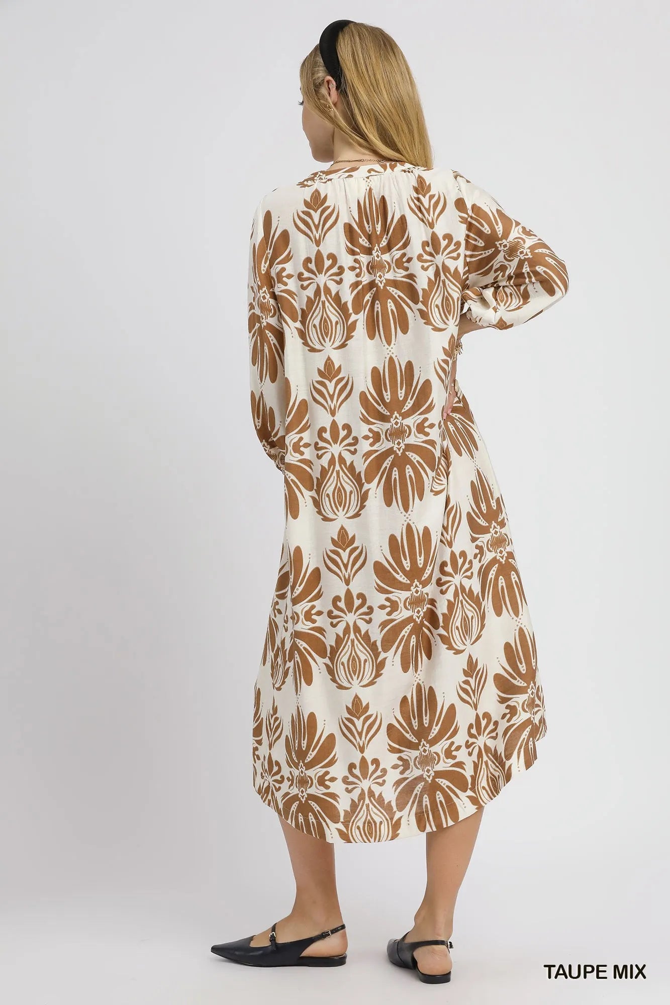 Umgee Mix Abstract Floral Print Midi Dress | Chic Boho Women’s Style