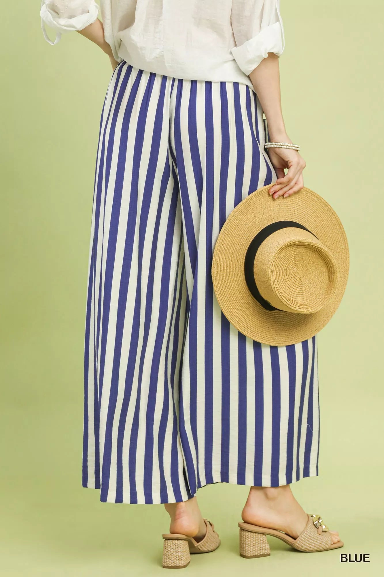 Umgee Vertical Stripe Wide Leg Pants | Chic Boutique Style Women Now