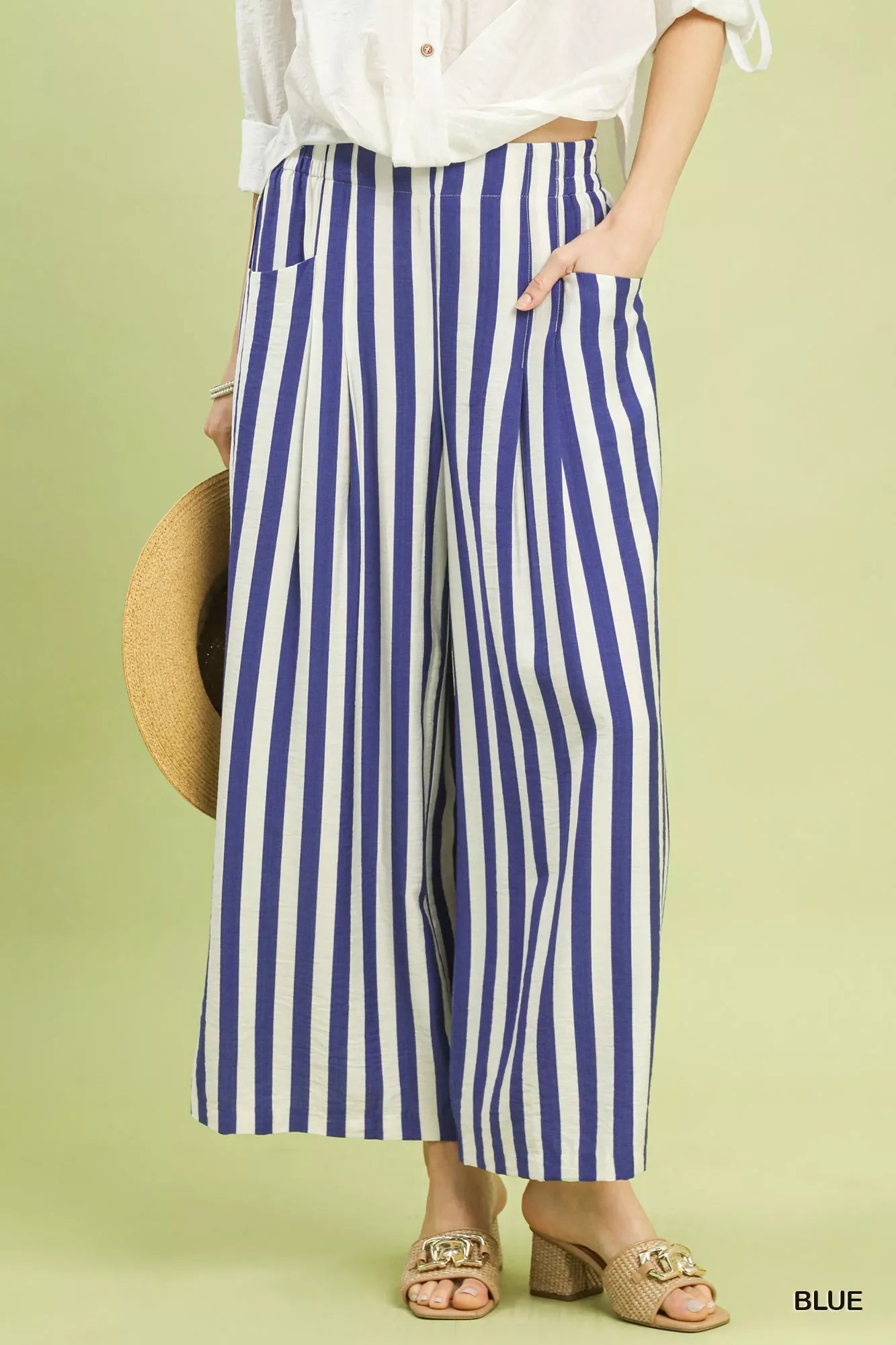 Umgee Vertical Stripe Wide Leg Pants | Chic Boutique Style Women Now