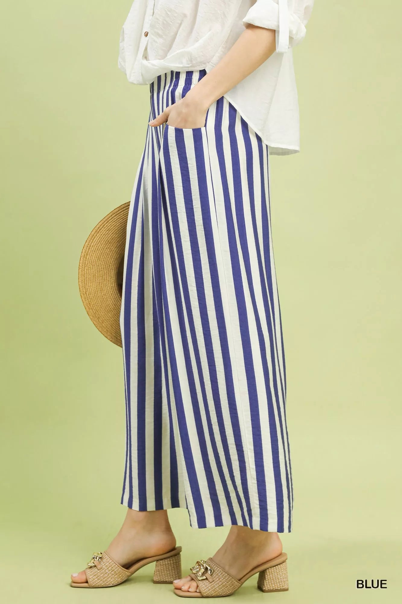 Umgee Vertical Stripe Wide Leg Pants | Chic Boutique Style Women Now
